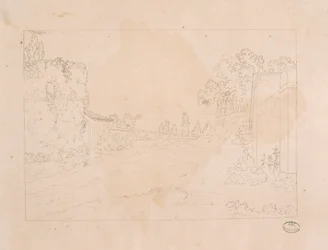 Landschap met aquaduct